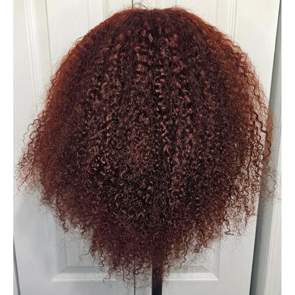 Nadula Bye Bye Knots Human Hair Wig Curly 200% Density 7x5 HD Lace Red Glueless - Picture 3 of 8